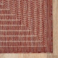 Tapis d'intérieur/extérieur Adiva en polypropylène tissé jacquard, fabriqué à la machine, avec envers en jute, résistant aux intempéries, facile à nettoyer, anti-taches