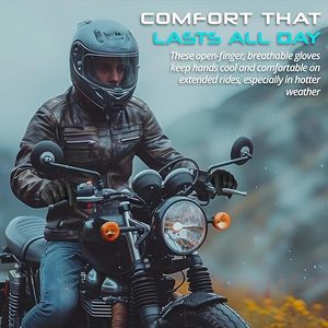Venta al por mayor dedo completo a prueba de viento al aire libre moto guante pantalla táctil protección transpirable hombres guantes de carreras de motos - Product Image 5