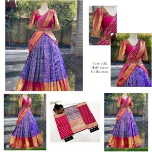 Boutique Kanjiveram Zari Lehenga en soie avec chemisier et Banarasi Dupatta By Fashionharbour - Product Image 4