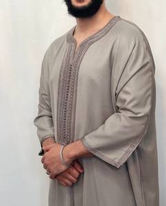 ชุดโทบแบบโมร็อกโกสำหรับผู้ชาย AL HIJRAH ABAYAS คอลเลคชั่นใหม่! ชุดละหมาดแขนยาวปักลายคุณภาพสูง ผลิตจากโพลีเอสเตอร์ ป้องกันรอยยับ - Product Image 6