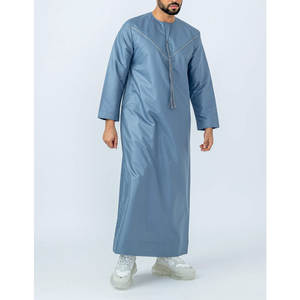 Nouvelle collection 2026 : Vêtements islamiques pour hommes, Jubba de haute qualité, vente en gros, couleur unie, robe longue, style actuel, tenue musulmane - Product Image 3