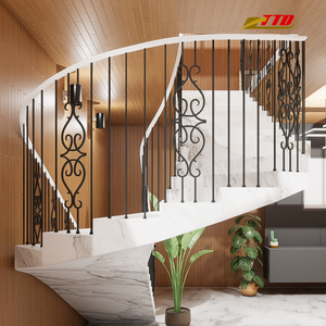 Les rampes d'escalier en fer conçues sur mesure garantissent une durabilité, une surface lisse et une utilisation durable dans les environnements résidentiels. - Product Image 1