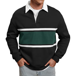 Chemises de rugby pour hommes en toile 100% coton, poids lourd, manches courtes, séchage rapide, vêtements de rue formels, sweat-shirt - Product Image 1