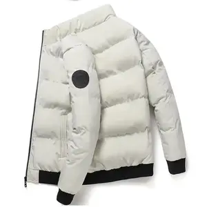 High quality wolf fur waterproof, windproof and warm white duck down men's and women's mid length jacket