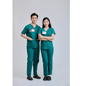 Uniforme Quirúrgico Vietnamita FMF Unisex, Conjunto de Uniforme Médico Quirúrgico Verde, Spandex/Algodón, Detección de Agujas, Uniforme de Hospital - Product Image 3