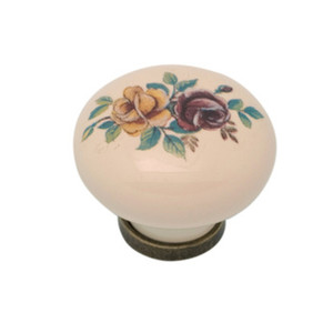 Pomolo de Porcelana Redondo con Base, Figura 1, 31 mm - Product Image 1