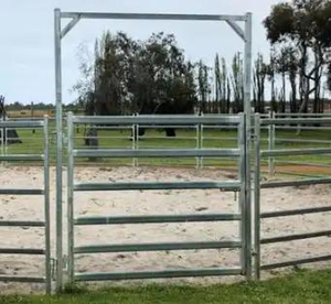 Paneles de <span class=keywords><strong>Corral</strong></span> para Caballos de Acero al Carbono con Revestimiento de PVC Ecológico, Galvanizados, de 6 pies de Altura, para Uso en Granjas y Casas - Product Image 4