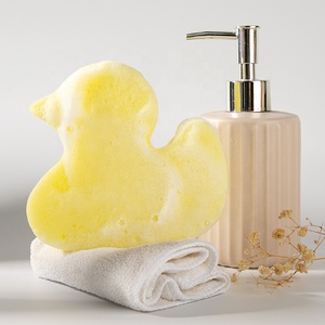 Accessoires de <span class=keywords><strong>bain</strong></span> du fabricant, éponge de <span class=keywords><strong>bain</strong></span> en polyuréthane douce en forme de canard, non toxique, éponge de <span class=keywords><strong>bain</strong></span> douce pour bébé et enfants - Product Image 2