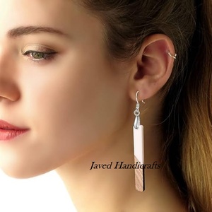 ต่างหูเรซินคุณภาพสูงงานฝีมือแนววินเทจทำจากหินมุกทำจากไม้สไตล์อินเดียมีดีไซน์ใหม่ - Product Image 6