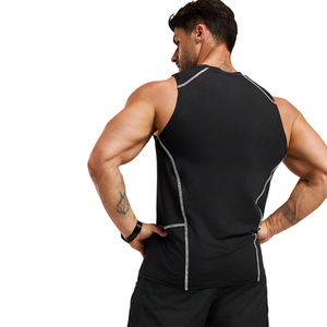 Camiseta sin mangas de algodón Premium de fabricante personalizado para hombre, Camisetas interiores de Fitness para hombre, camiseta sin mangas de color liso de talla grande para hombre - Product Image 6