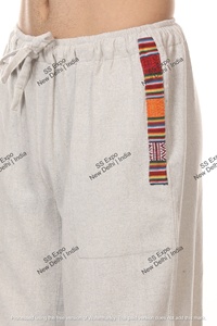 Pantalon sarouel tribal népalais taille libre pour hommes Pantalon hippy boho yoga aladdin écologique - Product Image 6
