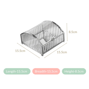 AK กล่องเครื่องประดับทำจากโลหะทองเหลืองและแก้วสีเงินสำเร็จรูปหรูหราในราคาที่ดีที่สุดสำหรับการตกแต่งภายในโต๊ะ - Product Image 4