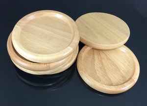 Posavasos de madera natural simple con organizador de almacenamiento para café y bebidas para uso promocional - Product Image 2