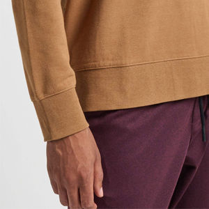 Sweat-shirts à demi-zip pour hommes avec logo imprimé, 100% coton, hiver, écologiques, respirants, design personnalisé, vente en gros - Product Image 3