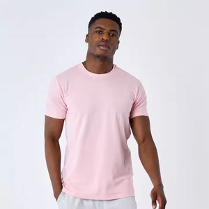 2025 nueva llegada de los hombres de moda 100% algodón gimnasio y Fitness camiseta de gran tamaño Slim Fit Casual desgaste transpirable Top - Product Image 1