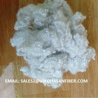 Vikohasan 7D HCS White II Fibra cortada de poliéster reciclado del fabricante GRS Certificado Sintético Siliconizado Hueco Conjugado