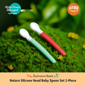 Ensemble de cuillères pour bébé à tête en silicone Natura, 2 pièces - Product Image 3