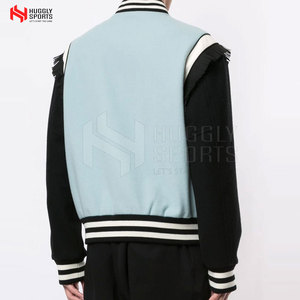 Chaqueta informal de algodón 100% con letras y botones personalizados unisex con cuello levantado para hombre, producto con tarifa de venta completa - Product Image 5