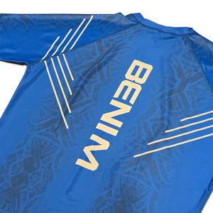 Ensemble de lutte personnalisé pour hommes 2025, tricoté extensible 100% polyester 150GSM, séchage rapide, respirant, impression numérique, t-shirts + shorts 2 pièces - Product Image 5