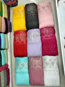 Matériaux de vêtement d'approvisionnement d'usine en gros tissu de filet de séquence de broderie du fabricant indien au prix d'exportation - Product Image 3