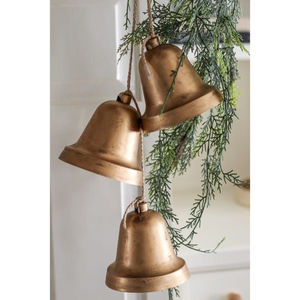 Campanas Navideñas Modernas de Diseño Atractivo, Metal Dorado de Alta Calidad, Decoración Colgante para Árbol Personalizable, Artesanía Ecológica - Product Image 4