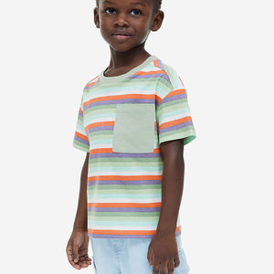 100% tricoté pur coton tissu longueur régulière col rond demi manches séchage rapide forêt cravate et teinture t-shirt pour garçons - Product Image 5