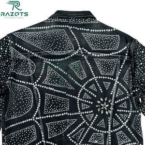 Promotion Veste en jean imprimé graphique Style à capuche amovible et veste en jean chaude pour l'hiver - Product Image 4