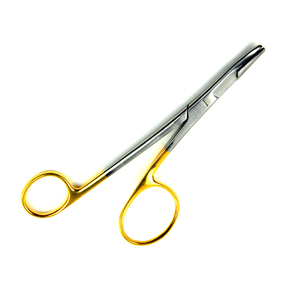 Porte-aiguilles Gillies avec ciseaux à suture, porte-aiguilles Gillies en acier métallique droit, pinces pour usage médical hospitalier - Product Image 2