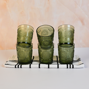 Ensemble de 6 verres à boire artistiques en verre toile - Product Image 2