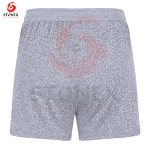 Short d'été en coton imprimé de logo personnalisé short d'été décontracté de couleur unie pour les femmes vente en gros - Product Image 2
