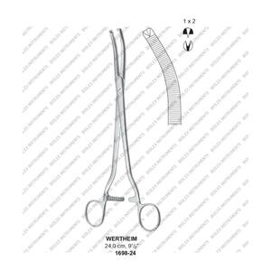 Wertheim 255มม. ตัวหนีบช่องคลอดสำหรับการผ่าตัดมดลูกและคีมบีบอัดโดยใช้เครื่องมือ biolex ผลิตโลโก้ตามแบบของปากีสถาน - Product Image 1