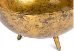 Ensemble de 2 vases de sol trépied en fer fini antique noir doré pour salon chambre à coucher utilisation décorative Design côtier - Product Image 2