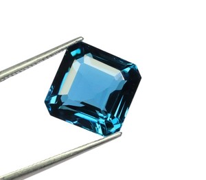 Incroyable Topaze Bleue de Londres Asscher Cut Stone Accorded Natural London Blue Topaz Facetted Gems London Topaz From Brazilian Mines - Product Image 4