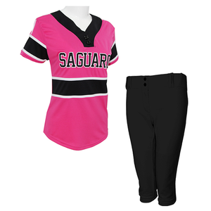 Uniformes de Softbol Personalizados Transpirables 100% Poliéster para Mujer, Venta al por Mayor, Manga Corta, Unisex - Product Image 3
