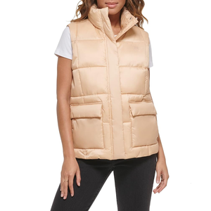Offre Spéciale décontracté femmes respirant rembourrage veste solide sans manches conception hiver rembourré veste pour l'automne personnalisé OEM Service - Product Image 1