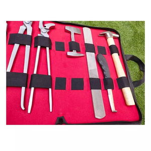 Top Quality Customized OEM HORSE TOOL KIT Farrier Tool Kit ,7 Pieces Instruments Kit with Leather Wallet Custom Manufacturer - Product Image 3
