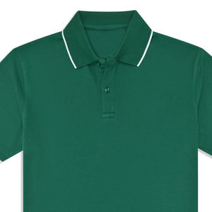 100% coton de haute qualité écologique solide motif uni britannique vert piqué pour polo tissu pour tenue décontractée avant - Product Image 2