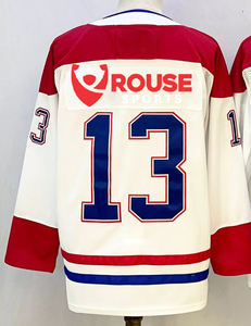 Maillot de hockey sur glace personnalisé en gros OEM, vêtements de sport de hockey par sublimation, vêtements de sport, nom et numéro personnalisés, design ajusté - Product Image 3