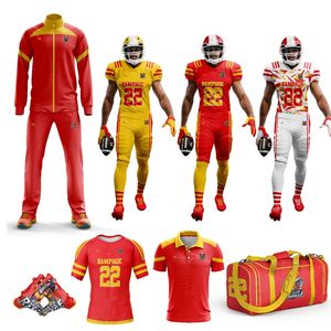 Paquet d'uniformes de football américain en spandex polyester personnalisé OEM - Product Image 2
