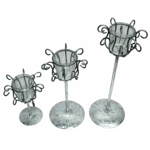 Juego de portavelas votivo de vidrio y Metal de alta calidad de primera calidad para decoración de mesa, Decoración de mesa de boda moderna de lujo - Product Image 5