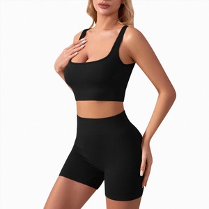 Conjunto de Yoga Deportivo para Mujer, Otoño, Estilo Urbano, Cómodo, Transpirable, de Spandex/Poliéster, Sujetador Deportivo y Leggings, Personalizable - Product Image 3