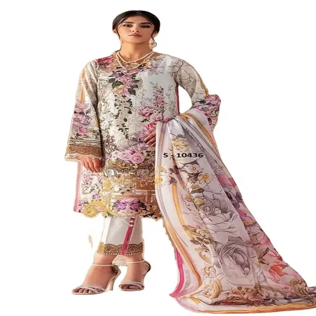 ชุดเดรสปากีสถานชุดเดรสแฟชั่นอาหรับสำหรับผู้หญิง Salwar Kameez สำหรับผู้จัดจำหน่ายและส่งออกทั่วโลก