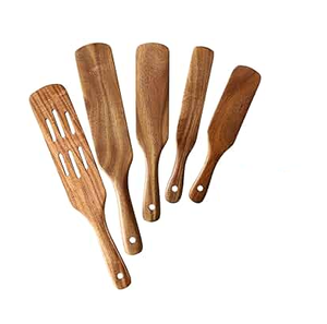 Wood Sourdough Bread Spurtle Custom Made top price Acacia Wood Spurtle <b>Wooden</b> <b>Utensils</b> Set for Kitchen - Product Image 1