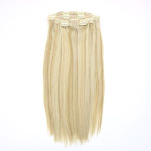 Extensiones de cabello humano virgen vietnamita 100% con clip, trama doble, cabello Remy natural. - Product Image 3