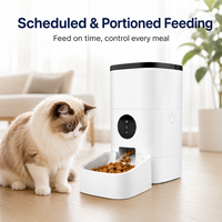 Distributeur automatique intelligent de nourriture pour animaux de compagnie avec Wi-Fi, contrôlé par application, minuterie, contrôle des portions, fournisseur OEM ODM