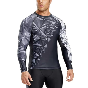New <b>Designs</b> <b>Custom</b> Printed Bjj Long Sleeve jiu jitsu kimono Rash Guard <b>Compression</b> <b>Shirt</b> MMA Base Layer Boxing Rash Guard - Product Image 4