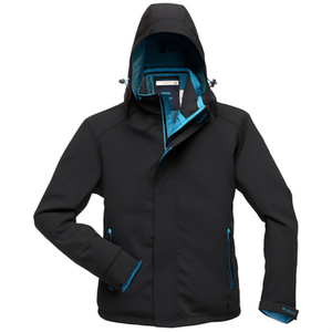 Veste Softshell Hiver ELYSEE Noir/Bleu Taille L Imperméable avec Toucher Confortable - Product Image 2