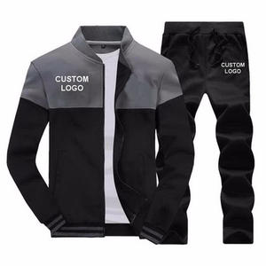 Breathable Custom Printed Plus Size Sports Tracksuit Set 100% Cotton Two Piece <b>Men</b> Hoodies Slim Fit Sweat Suit - Product Image 3