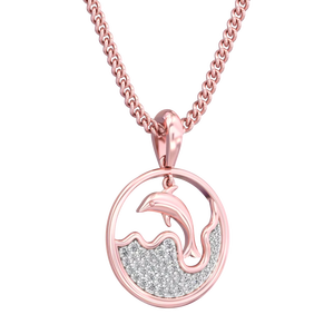 Nouvelle arrivée chaîne sur le cou bijoux créatifs mignon dauphin pendentif collier clavicule chaîne bijoux en gros - Product Image 1
