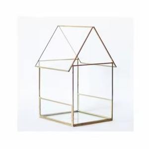 Boîte à bijoux en verre géométrique élégante en or rose, style moderne pour les mariages et la décoration de la maison, prête à offrir pour les bagues et les bibelots - Product Image 3